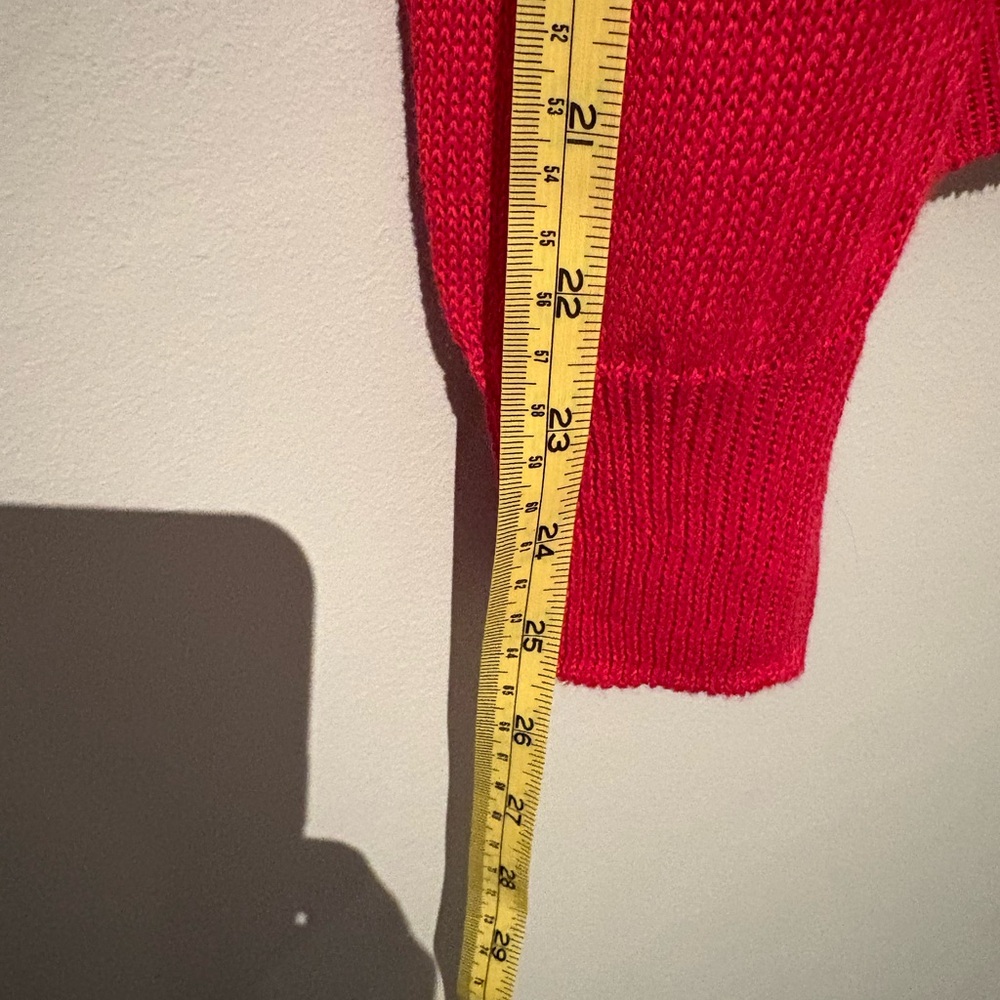 MaxMara Weekend Red Crew Neck Sweater linen - Picture 8 of 9